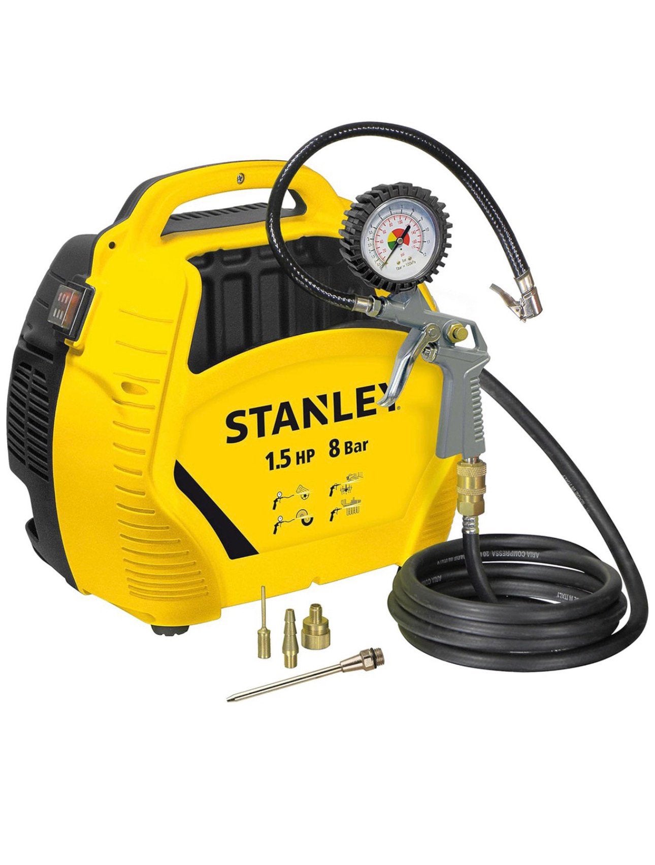 Stanley Compressor 8Bar - Luchtcompressor Olievrij, Ophalen, Zo goed als nieuw, Minder dan 200 liter/min, Olievrij
