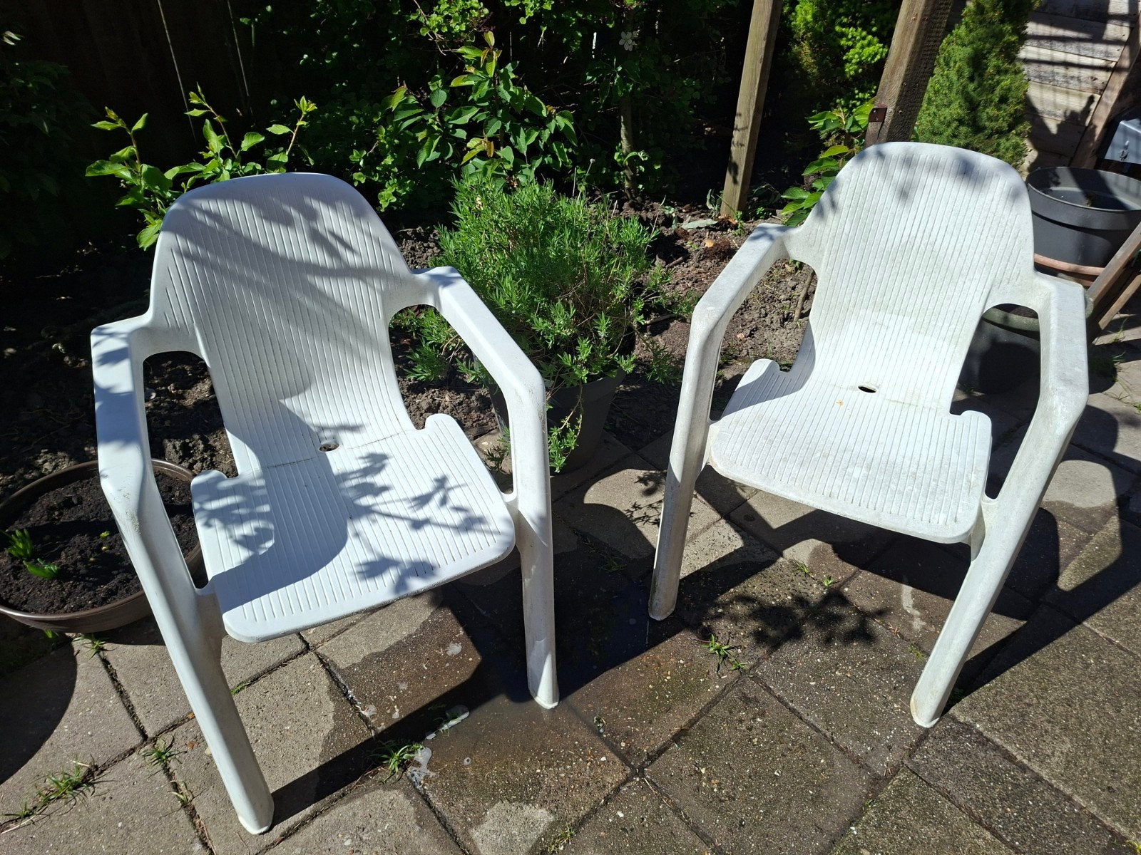 2 X Hartman Patio Club stapelbaar, Ophalen, Kunststof, Stapelbaar