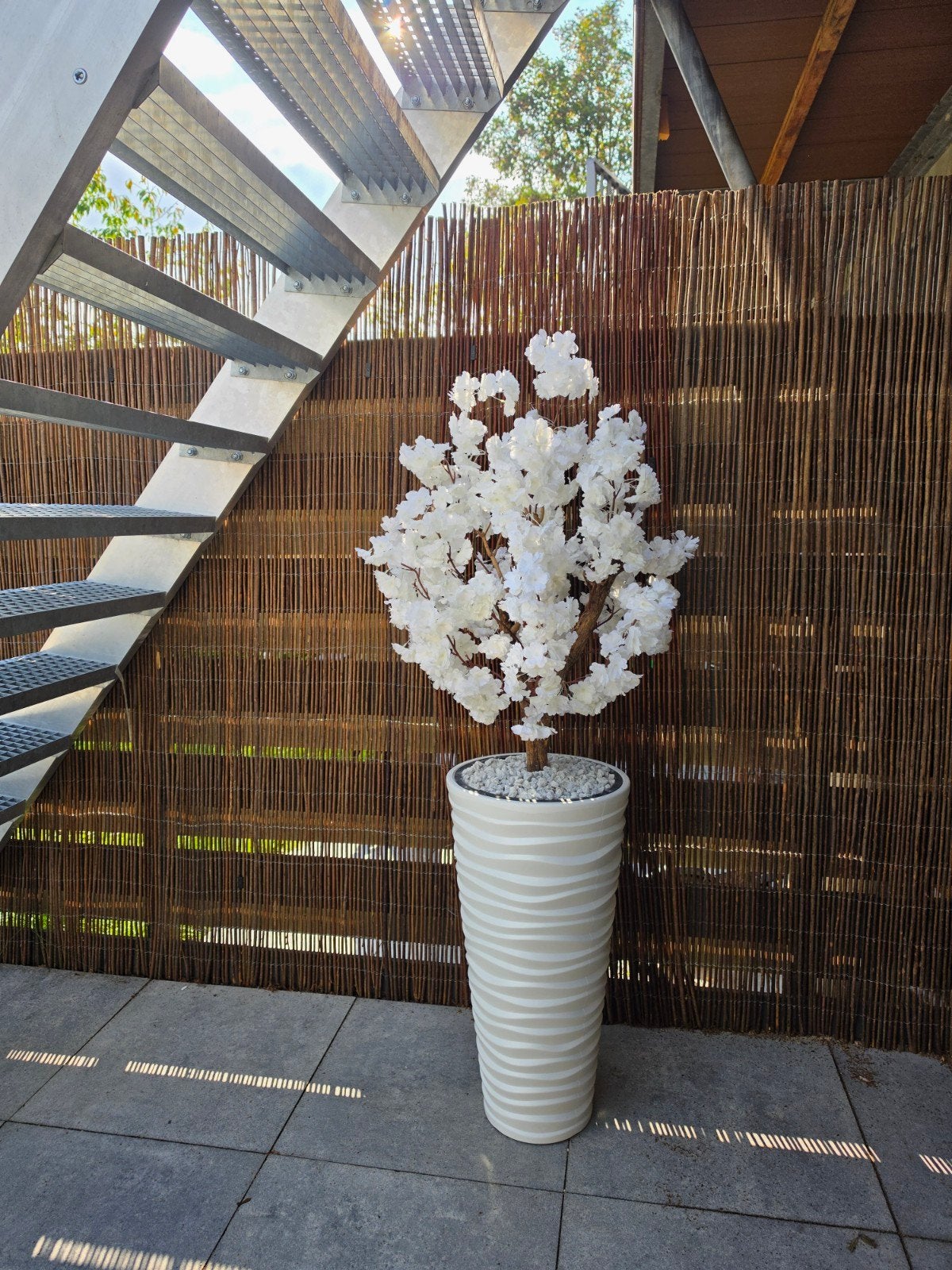Witte bloesemboom incl pot., Huis en Inrichting, Ophalen, Nieuw