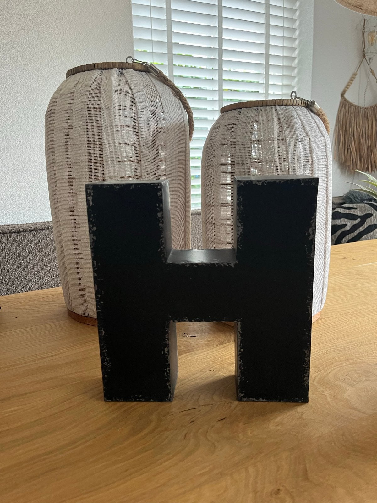 Riverdale Metalen Letter H - Zwart met Vintage Look, Zwart, Ophalen of Verzenden, Zo goed als nieuw, Metaal