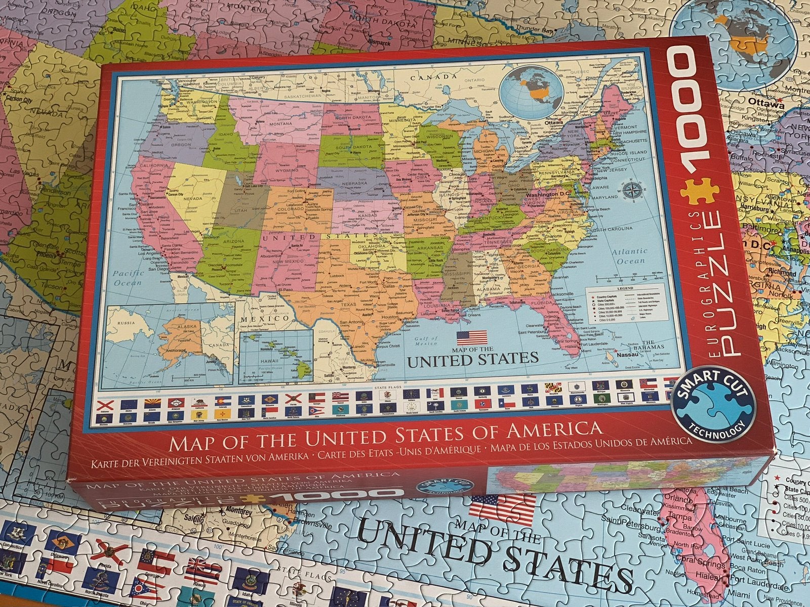 Eurographics puzzel 1000 stukjes. United States, Ophalen of Verzenden, 500 t/m 1500 stukjes, Zo goed als nieuw, Legpuzzel