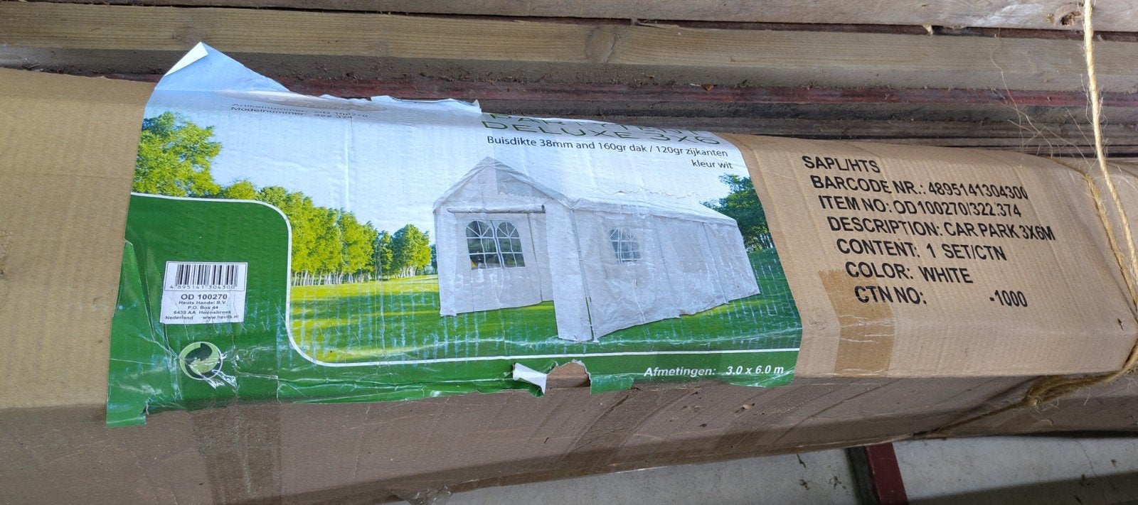 Nieuwe Partytent Deluxe 3x6 meter - Ongebruikt in doos, Ophalen