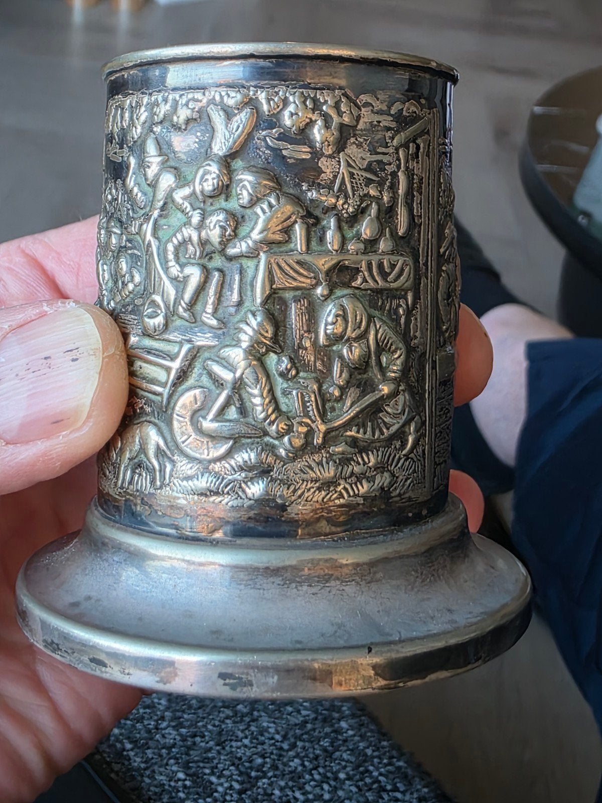 Oud-Hollandse Verzilverde Beker Deykin & Harrison, Ophalen of Verzenden