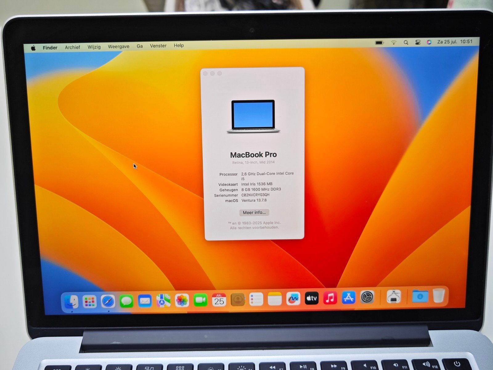 MacBook Pro 13 inch - 2.6 GHz Dual-Core Intel Core i5, MacBook Pro, Gebruikt, 2 tot 3 Ghz, Qwerty
