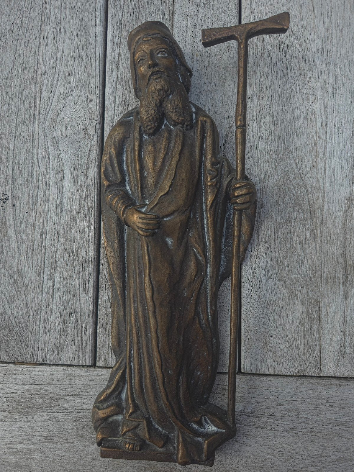Massief Bronzen Reliëfbeeld - San Francesco da Paola - 40 cm, Ophalen of Verzenden