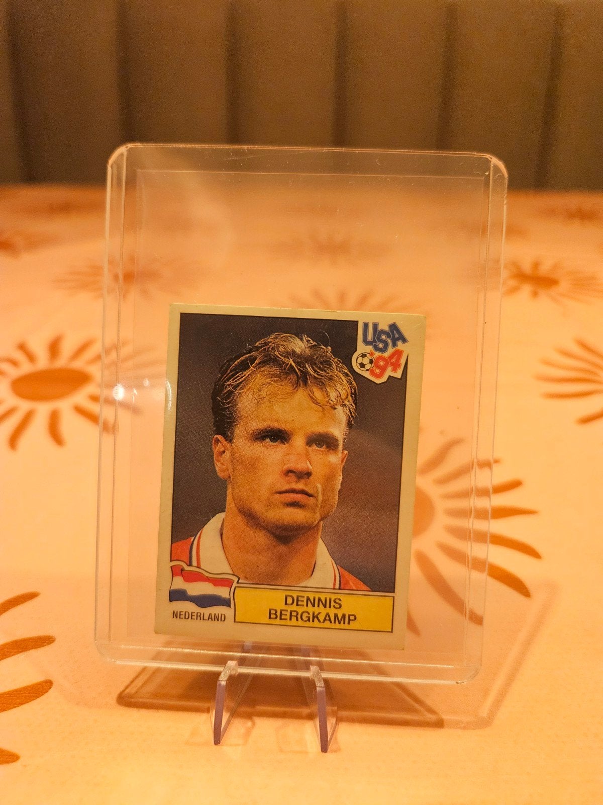 Panini USA 94 Sticker - Dennis Bergkamp (Nederland), Ophalen of Verzenden, Zo goed als nieuw, Sport