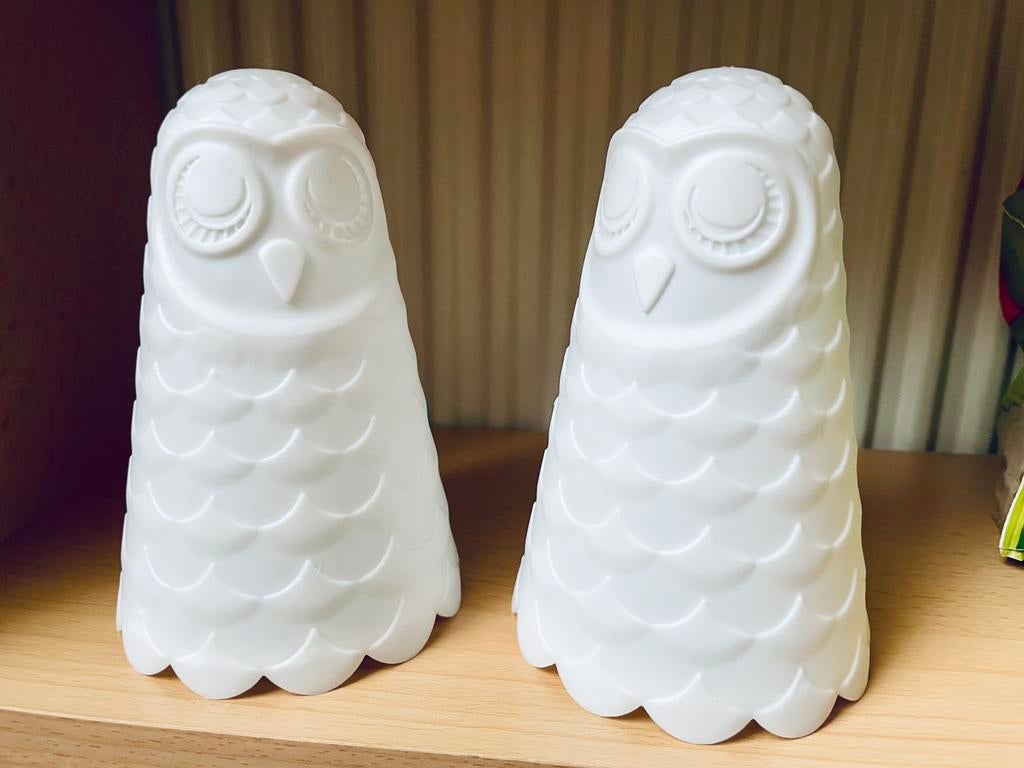 Twee Ikea nachtlampjes uilen, Ophalen of Verzenden, Zo goed als nieuw, Lamp