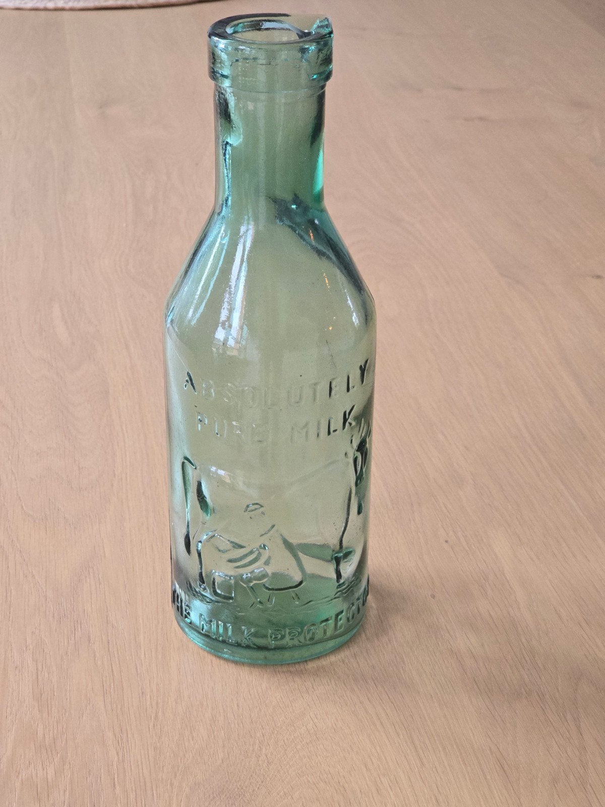 Jaren 80 ~ vintage fles ABSOLUTELY PURE Milk The Milk protec, Ophalen of Verzenden