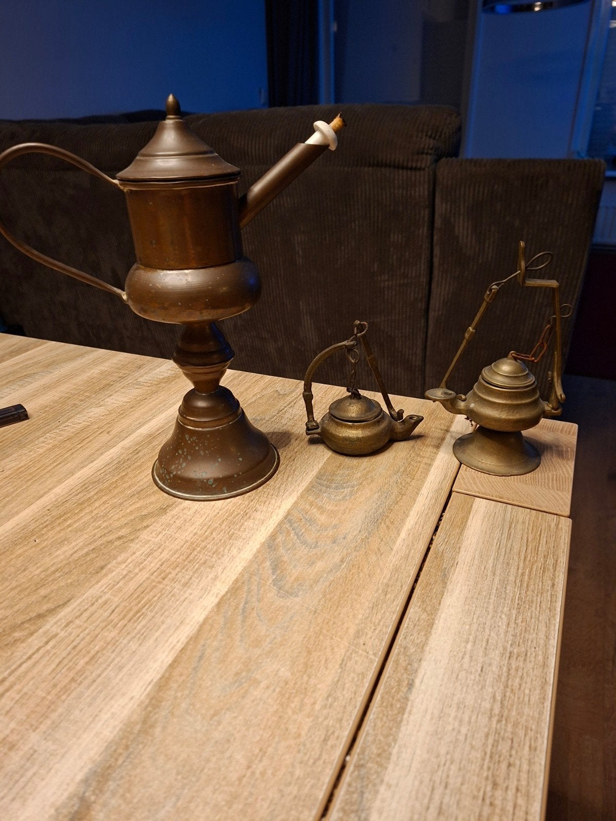 Olie lamp, Ophalen, Laminaat