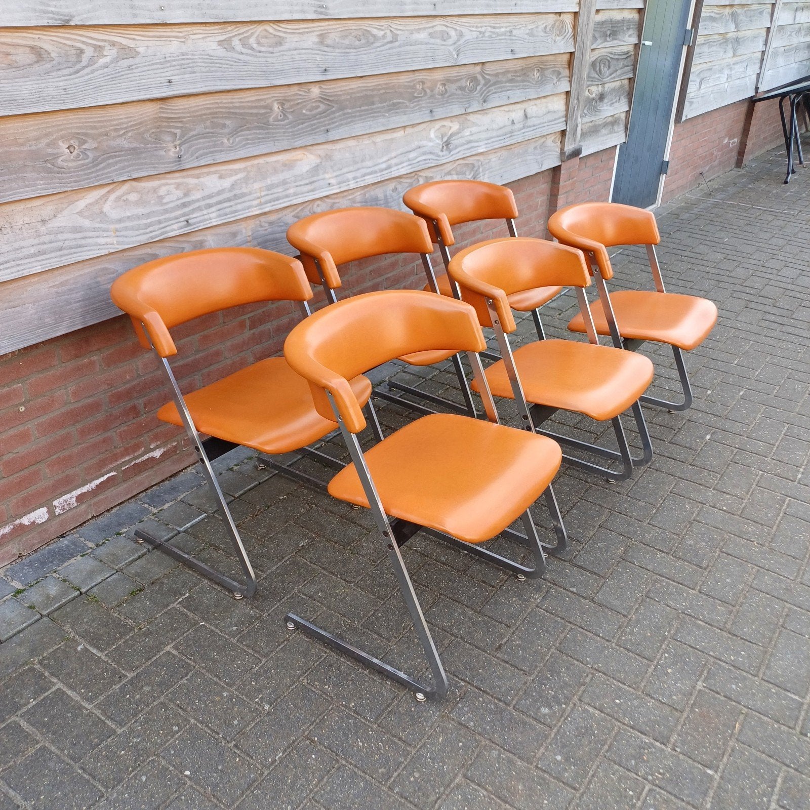 6 x vintage design stoelen ( unieke kans / colleteums item ), Huis en Inrichting, Ophalen