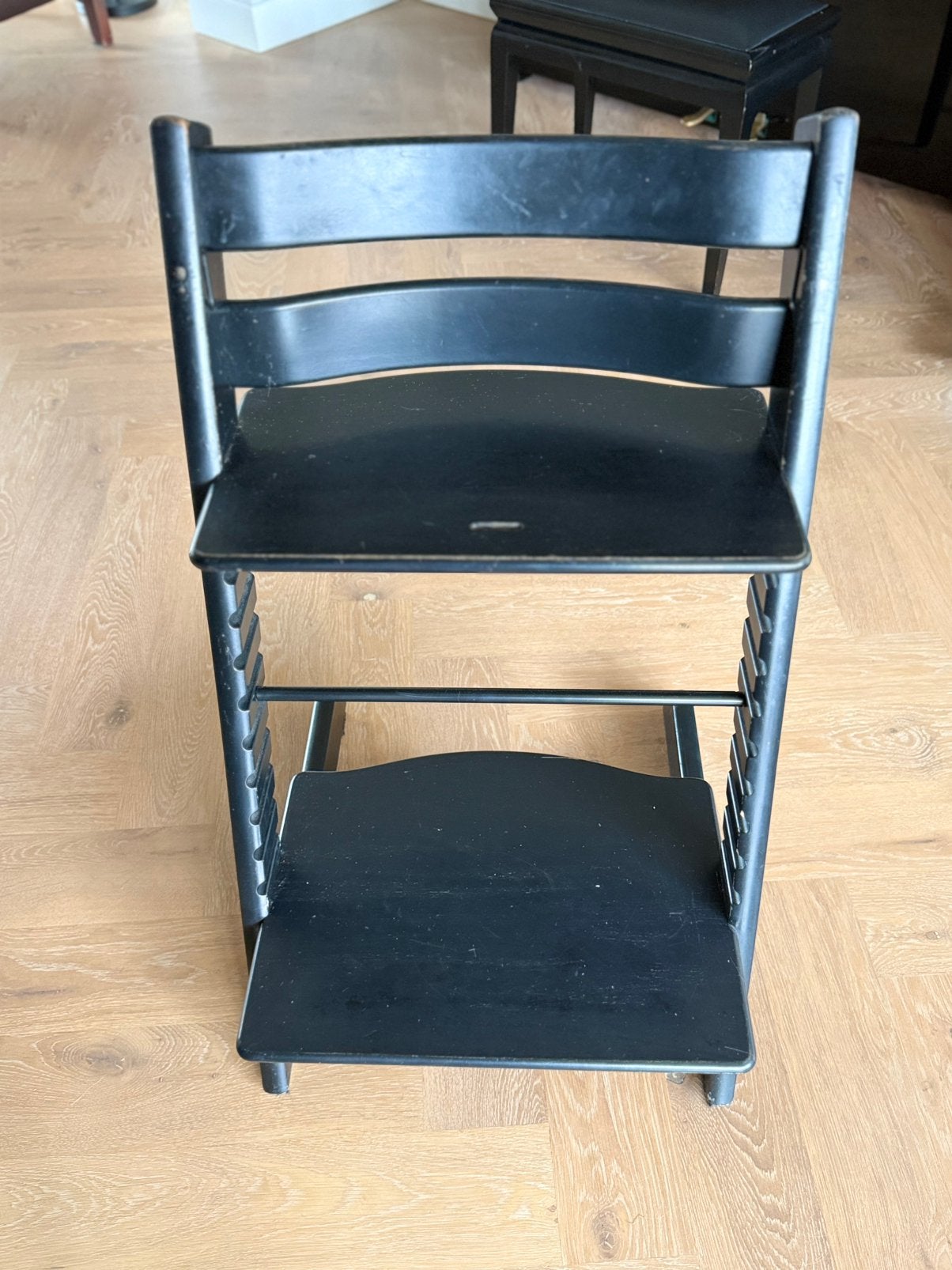 Stokke tripptrapp trip trap kinderstoel zwart, Ophalen, Gebruikt, Meegroeistoel