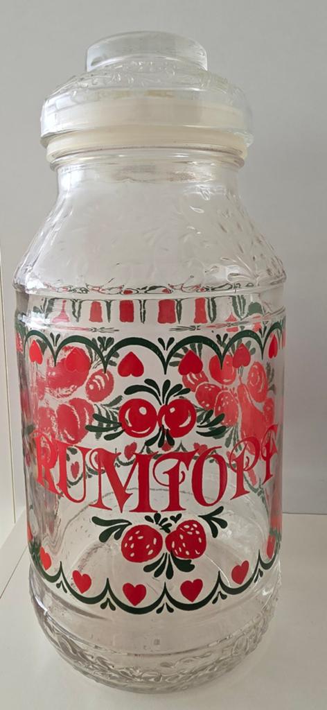 Rumtopf ca. 2 liter, Ophalen of Verzenden, Zo goed als nieuw, Glas, Pot, Bus of Blik