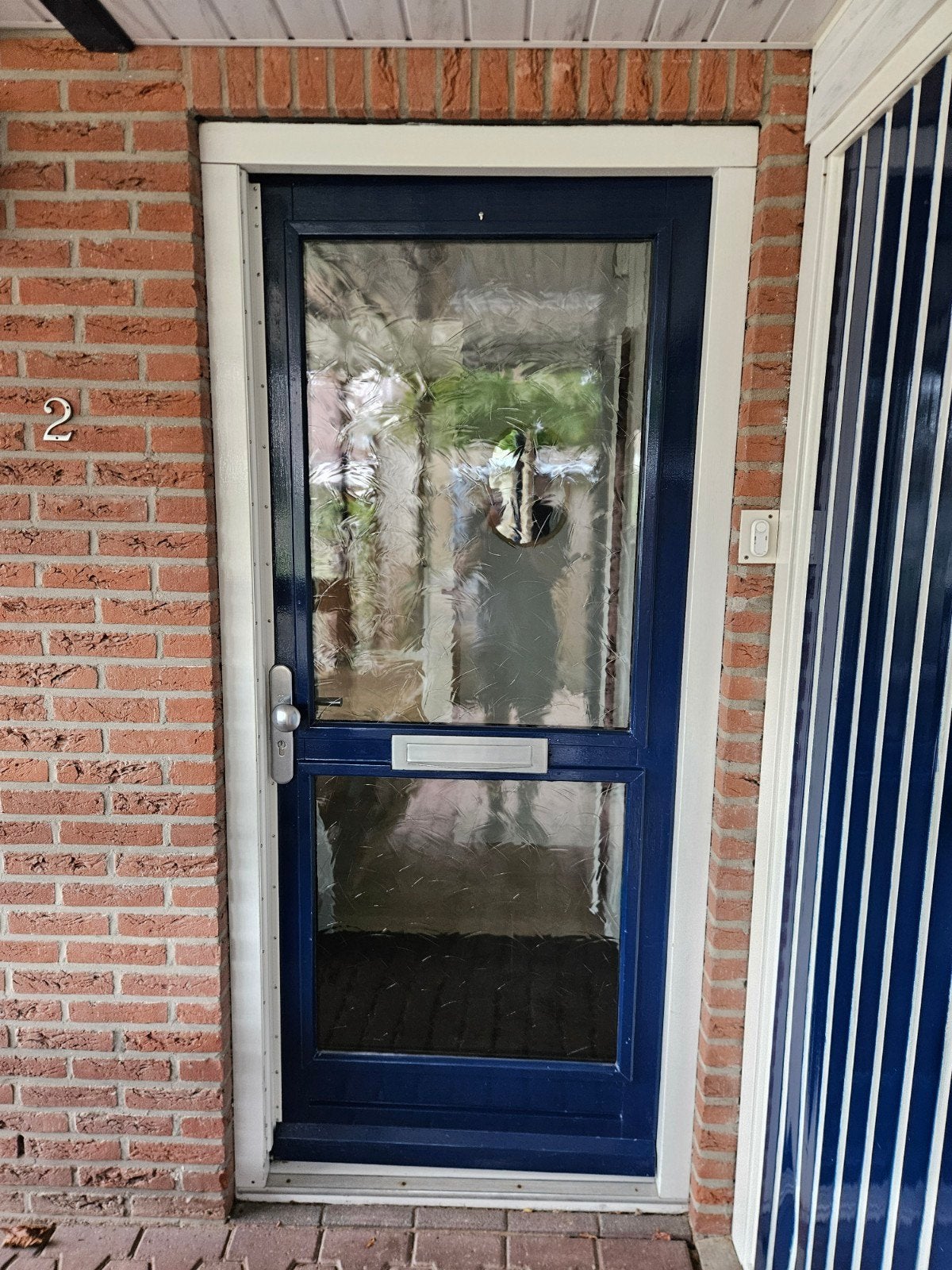 Voordeur 90,5x210cm met dubbelglas en brievenbus, Ophalen, Gebruikt, 80 tot 100 cm, Buitendeur