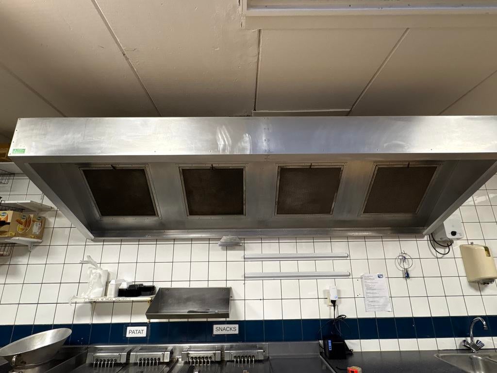 Horeca afzuigkap 3m x 1m - Uitstekend werkend, Witgoed en Apparatuur, Ophalen, Gebruikt, Vrijstaand, Overige typen