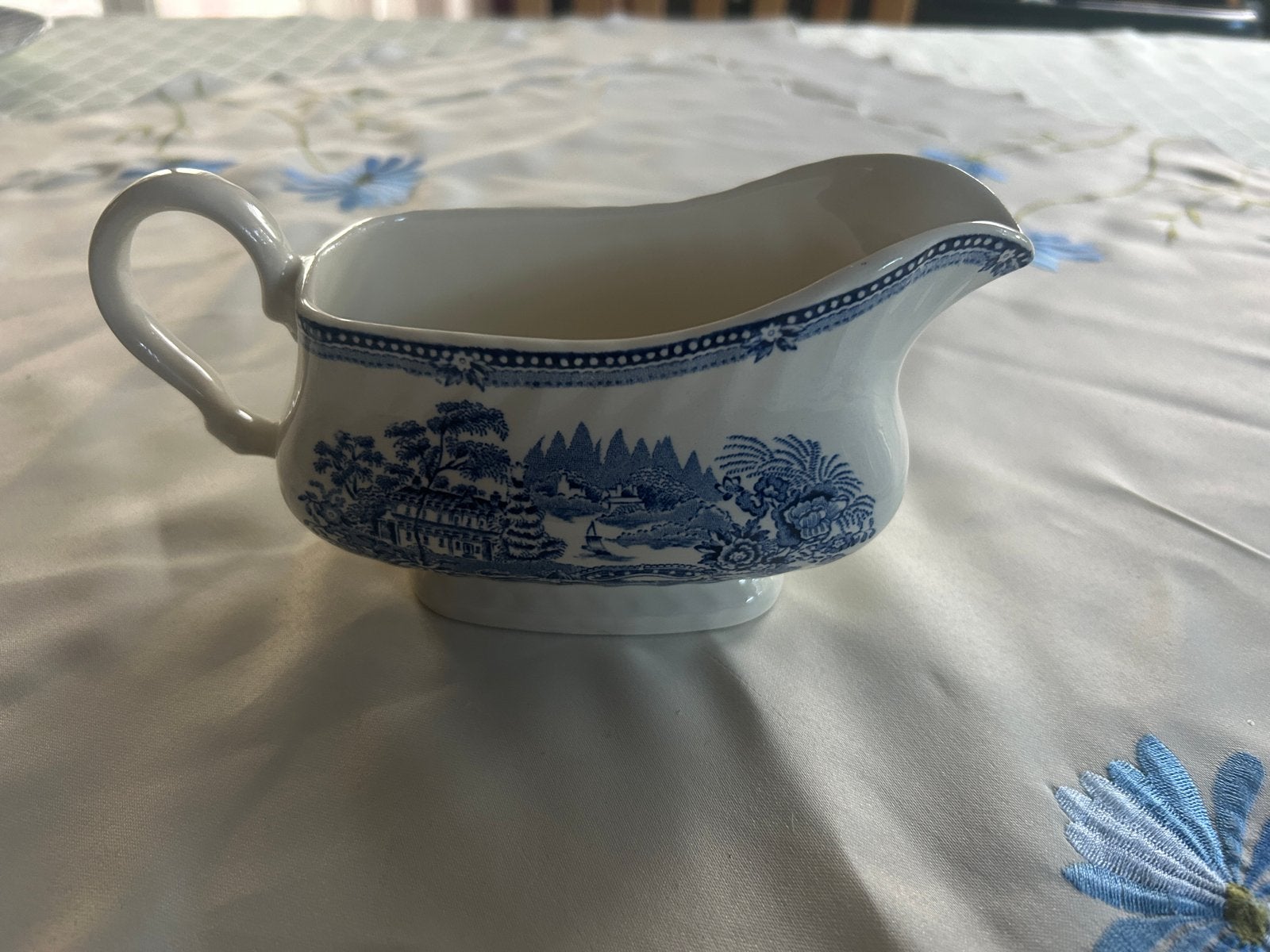Antieke Myott Tonquin Juskom - Blauw en Wit Porselein, Ophalen of Verzenden