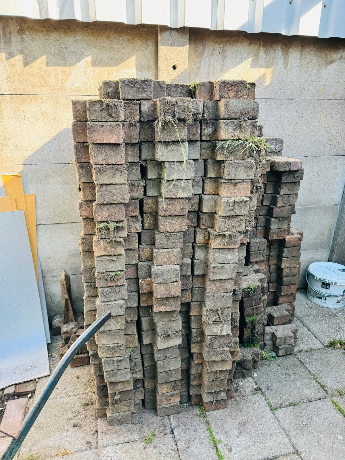 Gebruikte klinkers en terrastegels, Tuin en Terras, Ophalen, Gebruikt, Klinkers, 10 m² of meer
