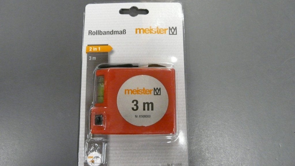 Rolmaat staal 3 meter met waterpas., Ophalen, Nieuw, Overige meters
