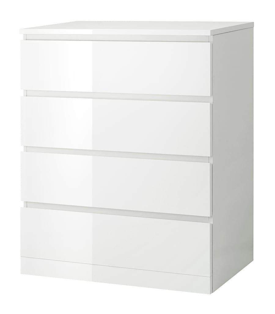 Ikea Malm ladekast, 4 lades, glans wit, 80x100cm in doos., Ophalen, 100 tot 150 cm, Nieuw, 50 tot 100 cm