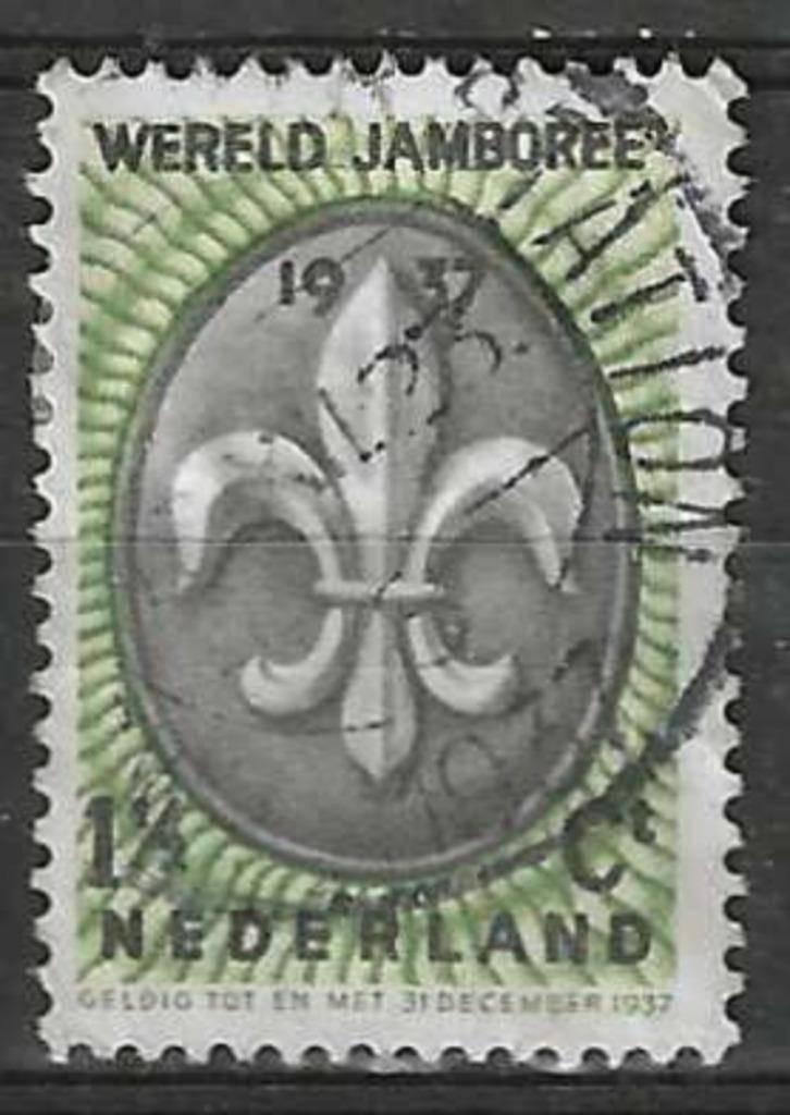 Nederland 1937 - Yvert 292 - Internationale Jamboree (ST), Postzegels en Munten, Verzenden, Gestempeld