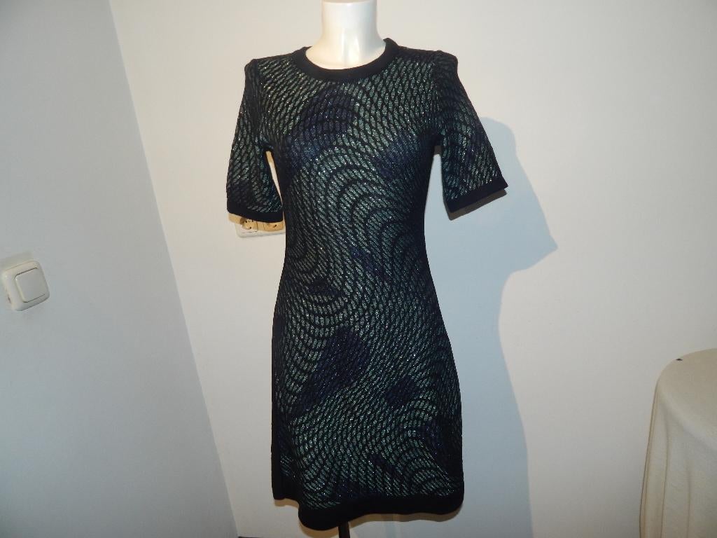 Missoni beeldschone jurk apart motief glinster stof IT 42, Kleding | Dames, Overige kleuren, Verzenden, Zo goed als nieuw, Knielengte