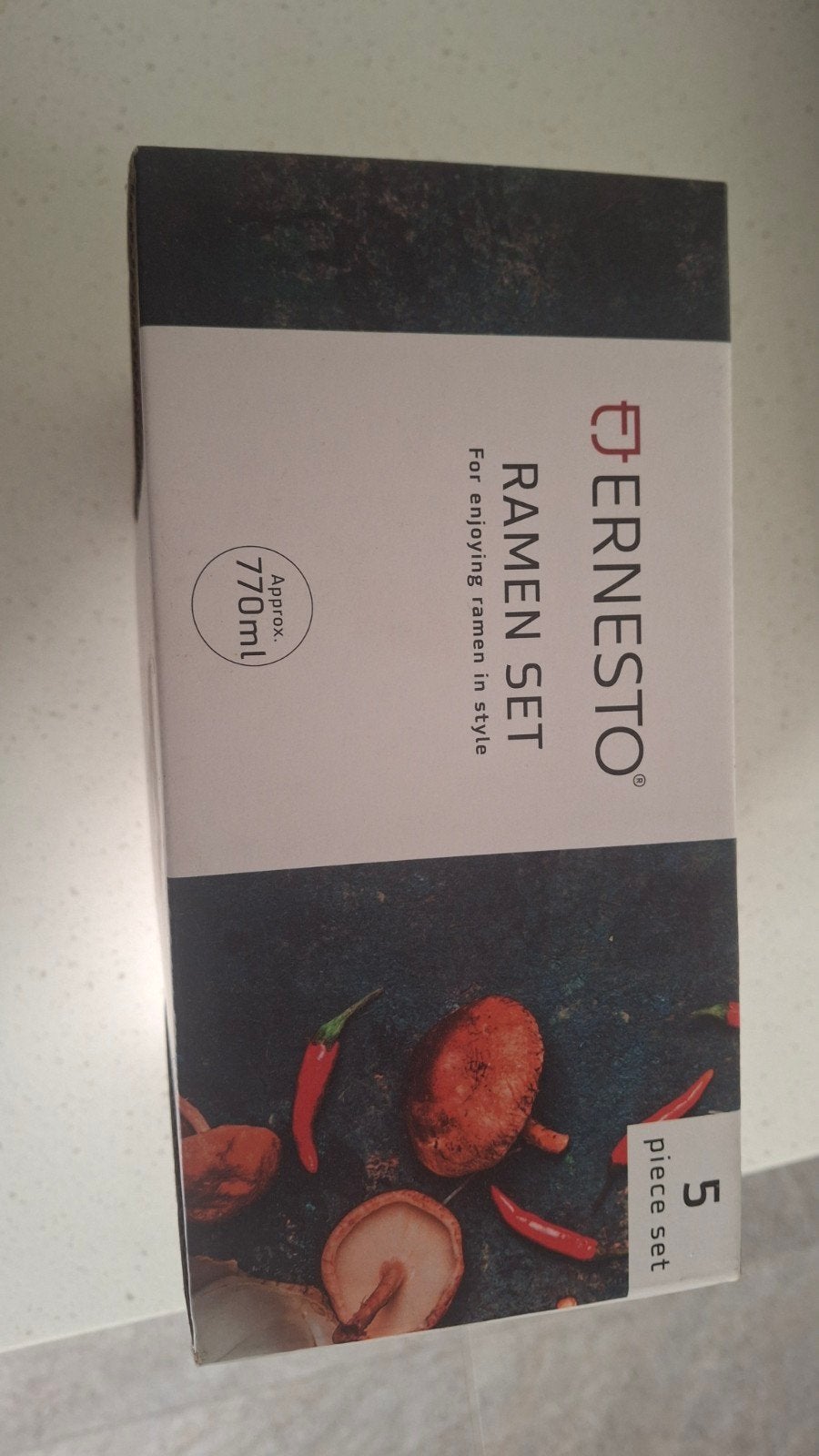 Ernesto Ramen Set - 5-delig met Bamboe Deksel en Stokjes, Ophalen, Ernesto, Overige typen, Nieuw