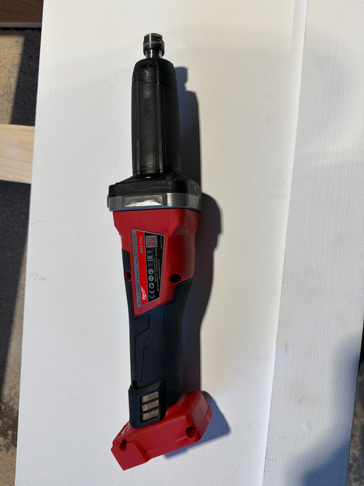 Milwaukee M18 FDG Rechte Stiftslijper / Houtrot Frees, Ophalen of Verzenden, Gebruikt, Accu, Overige soorten