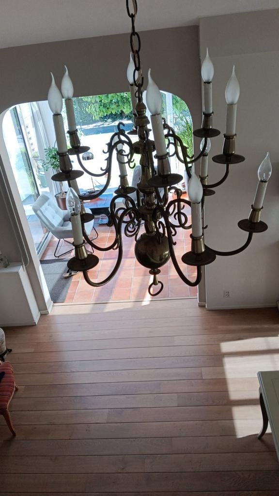 Antieke kroonluchter, Huis en Inrichting, Lampen | Kroonluchters, Ophalen
