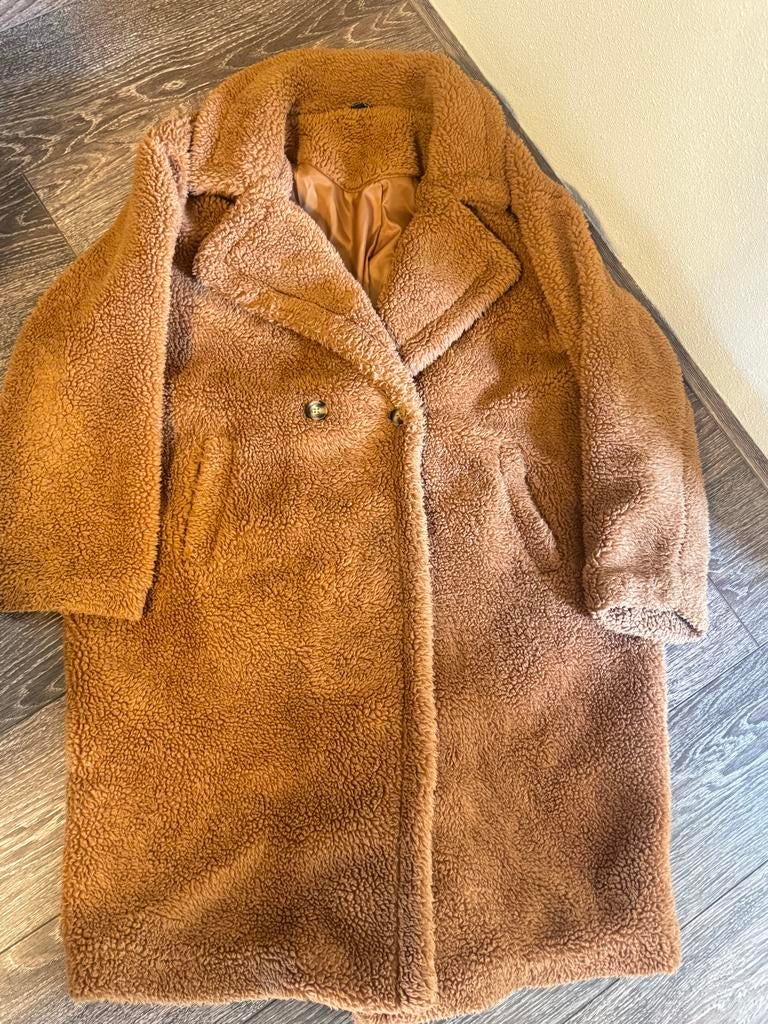Teddy jas by Wehkamp, maat 40, Ophalen of Verzenden, Zo goed als nieuw, Maat 38/40 (M), Bruin