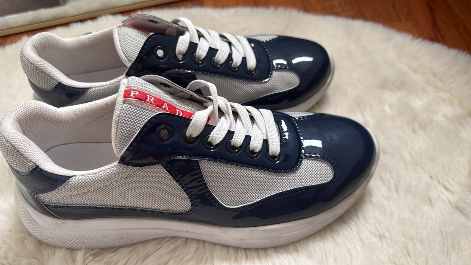 Prada cups, Verzenden, Blauw, Sneakers of Gympen, Zo goed als nieuw