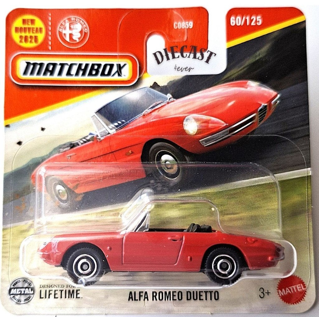 Matchbox Alfa Romeo Duetto, rood, Ophalen, Nieuw, Auto