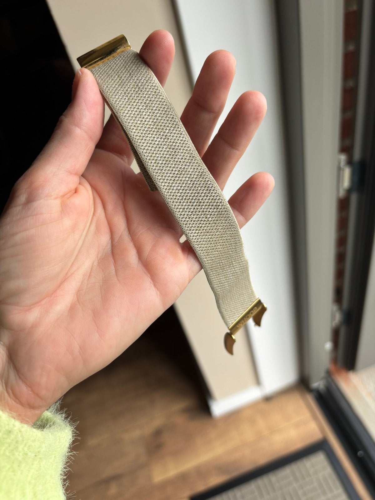 Whoop bandje goudkleurig, Ophalen of Verzenden, Zo goed als nieuw