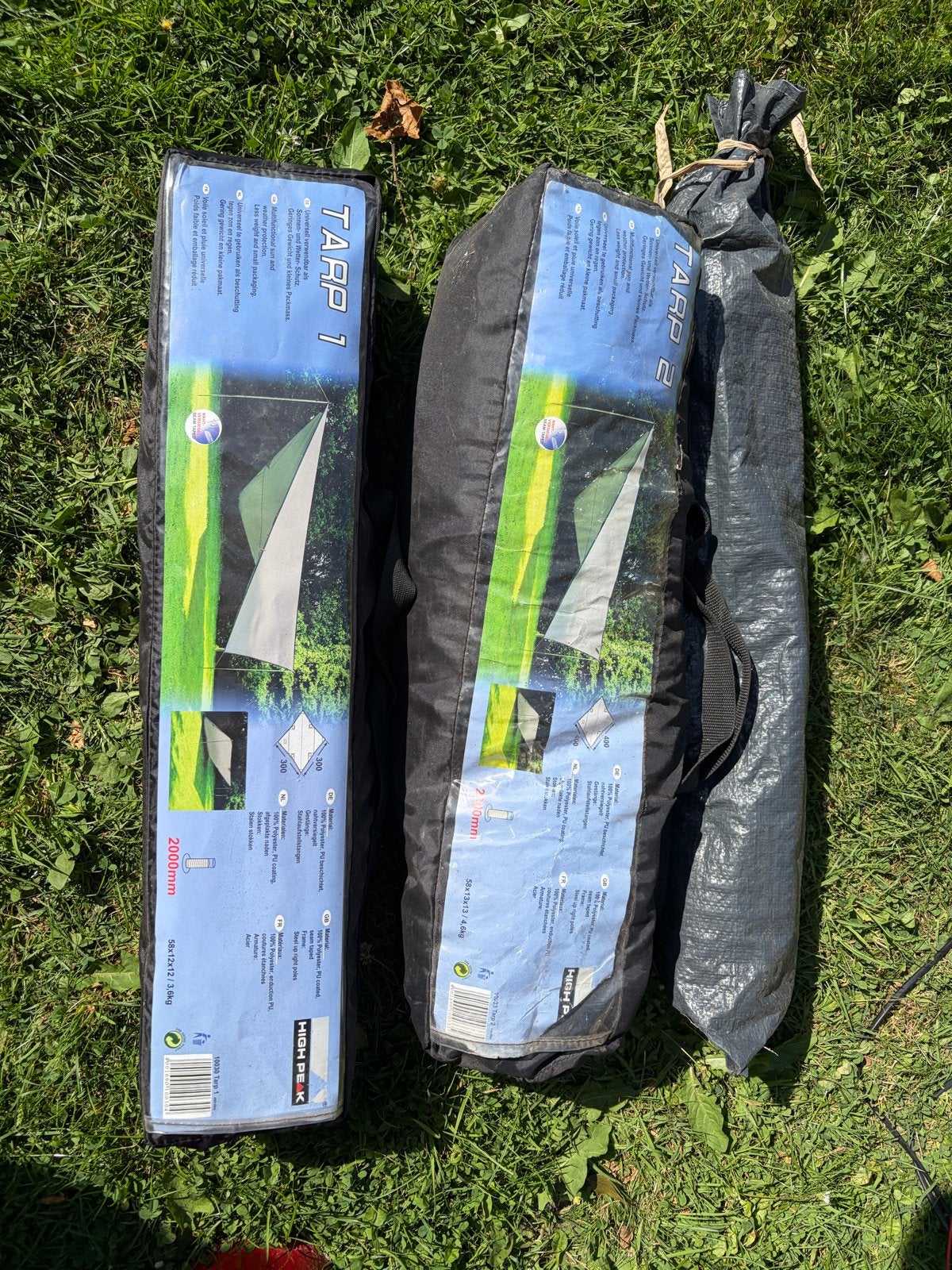 Nieuwe Tarp 1 en Tarp 2 met stokken - High Peak, Ophalen, Nieuw, Tot en met 2