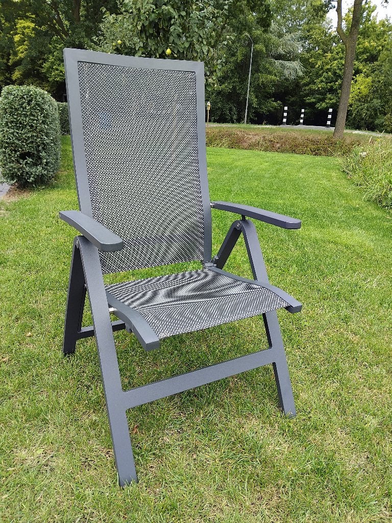 Tuinstoelen 2 stuks verstelbare rugleuning, Ophalen, Zo goed als nieuw, Aluminium, Verstelbaar
