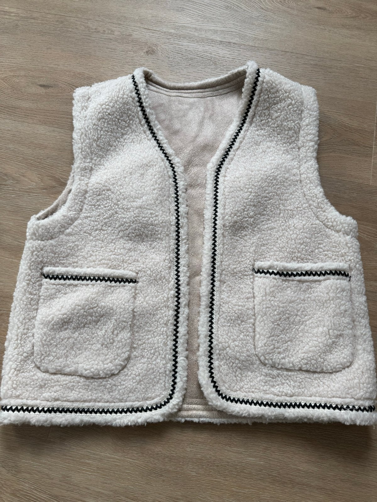 Geisha teddy gilet maat 42/44 (XL) reversibel, Ophalen of Verzenden, Zo goed als nieuw, Maat 42/44 (L), Beige