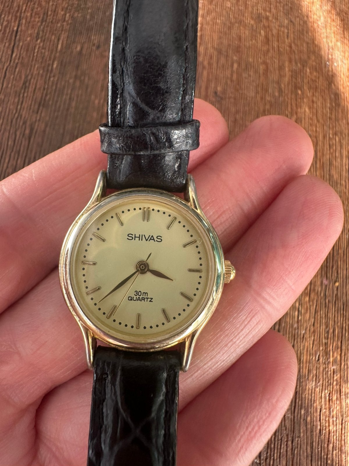 Vintage dames horloge Shivas, Overige merken, Met bandje, Polshorloge, Goud