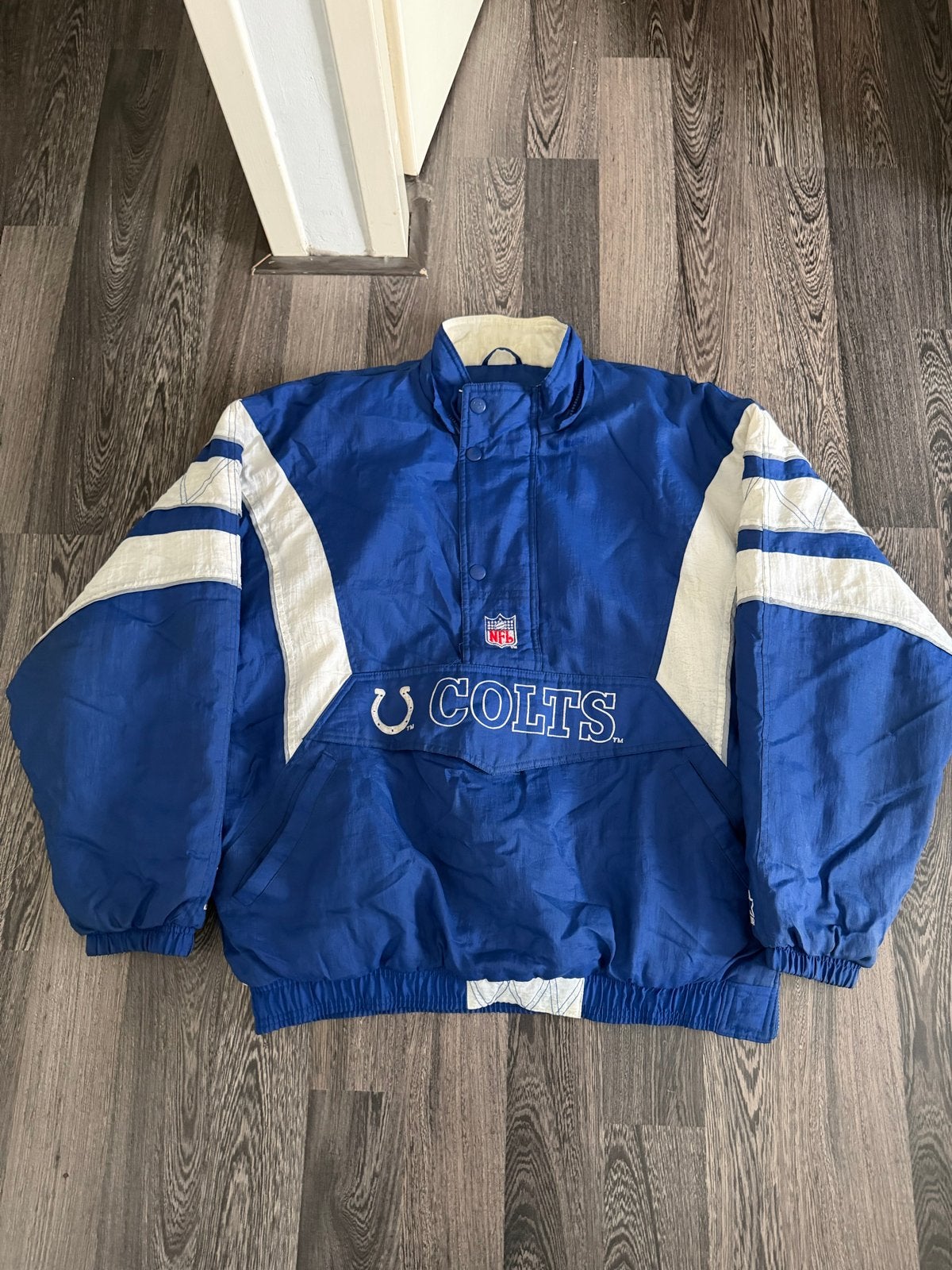 Vintage NFL Indianapolis Colts Starter Jas XL, Kleding | Heren, Verzenden, Zo goed als nieuw, Maat 56/58 (XL), Blauw