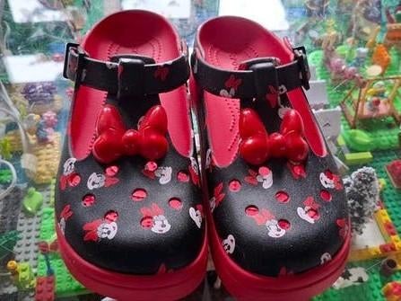 Crocs Minnie Mouse Mary Jane 39 40 M7 W9 ballerina's, Zo goed als nieuw, Crocs, Rood, Ballerina's