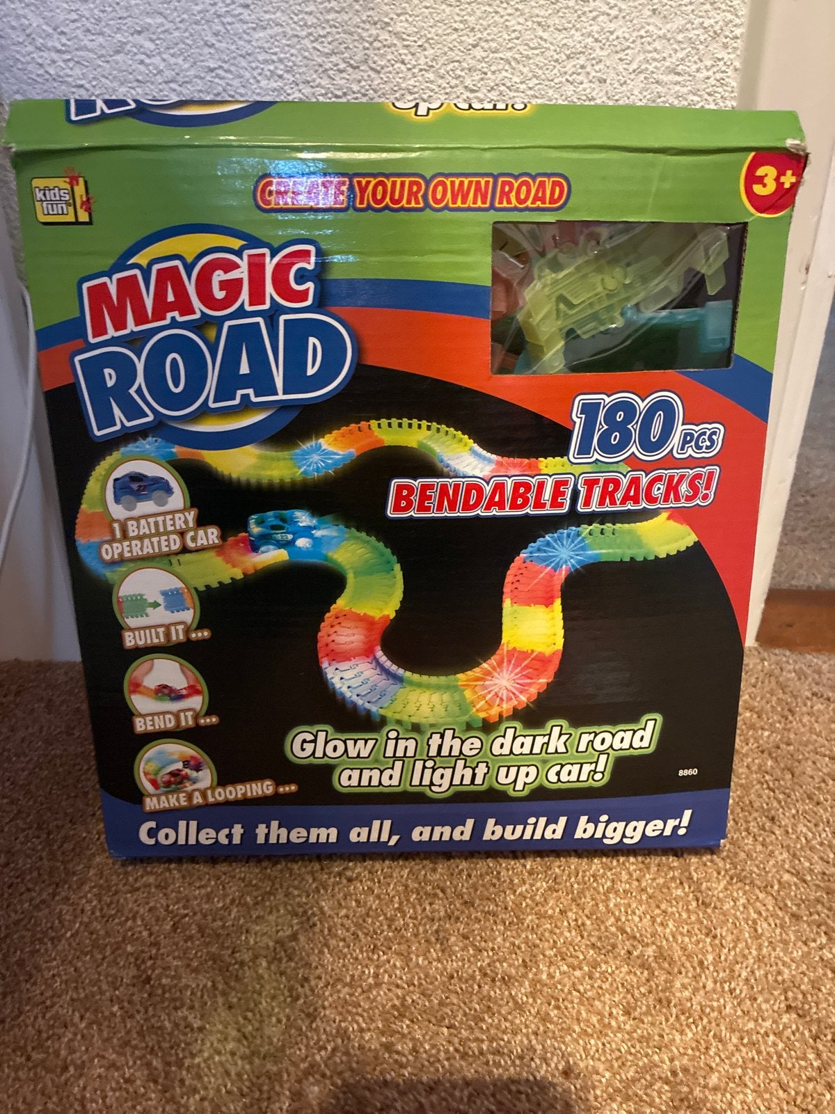 Magic Road Racebaan - 180 Stuks Buigbare Tracks, Overige merken, Racebaan, Ophalen of Verzenden, Zo goed als nieuw