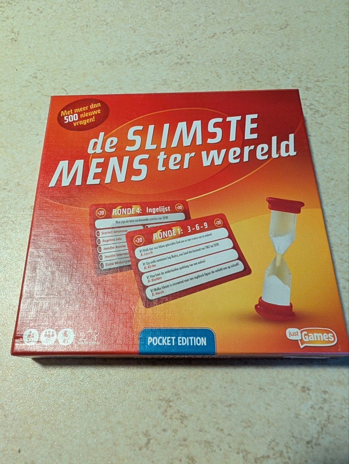 De Slimste Mens ter Wereld - Pocket Editie, Hobby en Vrije tijd, Gezelschapsspellen | Bordspellen, Ophalen of Verzenden, Zo goed als nieuw