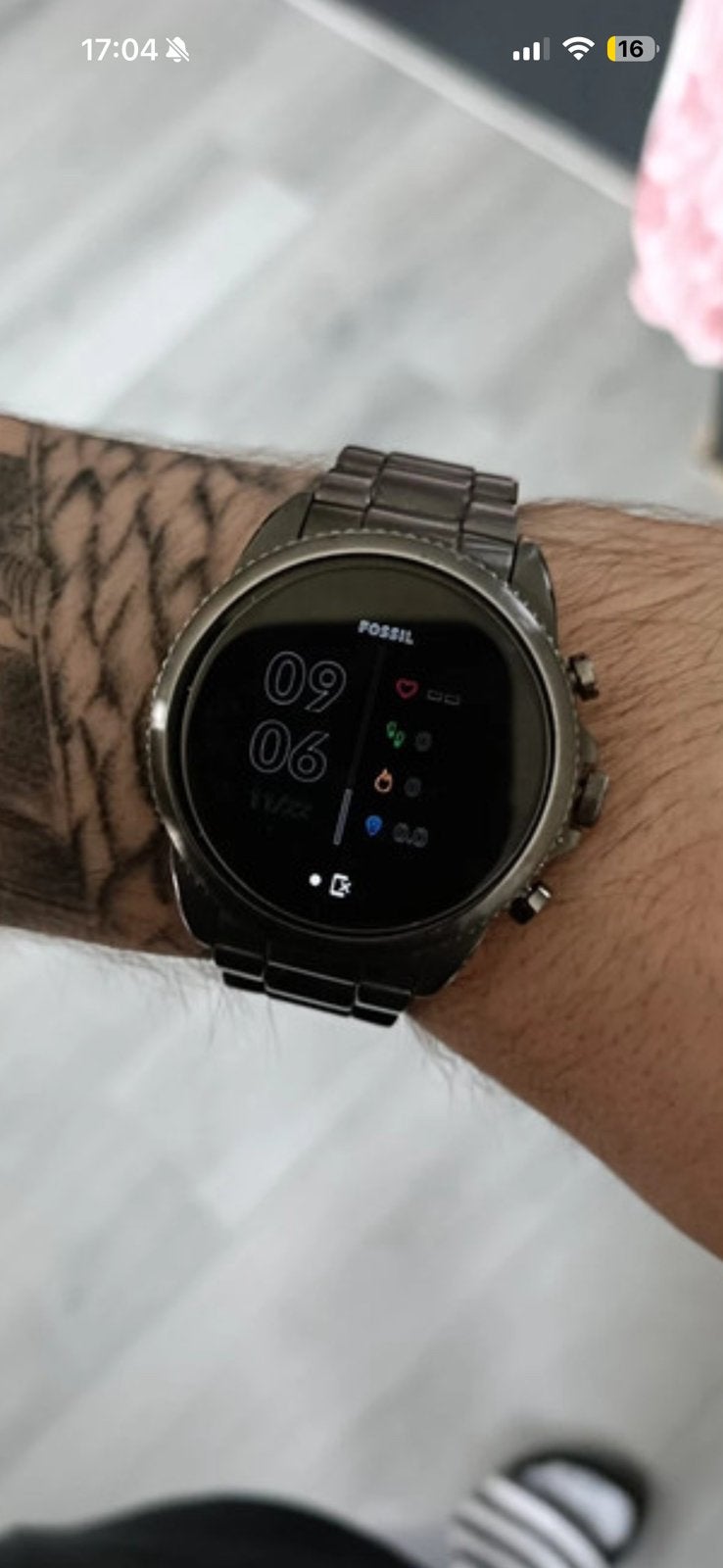Fossil smartwatch Gen 6, Ophalen of Verzenden, Zo goed als nieuw, Zilver, Android