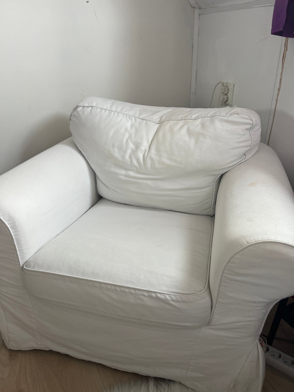 IKEA stoel met afneembare hoes, Ophalen, Gebruikt, Stof, 75 tot 100 cm