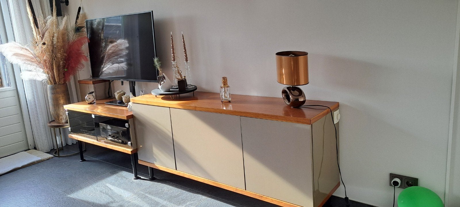 Wandmeubel, dressoir tv-meubel, Ophalen, Met lade(s), Zo goed als nieuw, 200 cm of meer