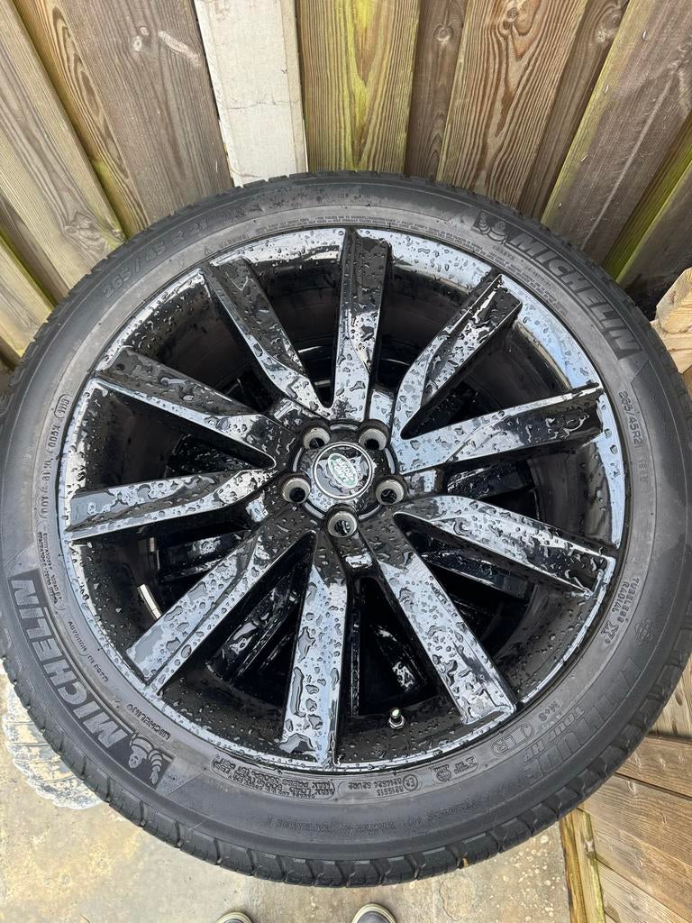 Range Rover Velar/Evoque 21 inch velgen met Michelin banden, Gebruikt, 265 mm, Banden en Velgen, Terreinwagen
