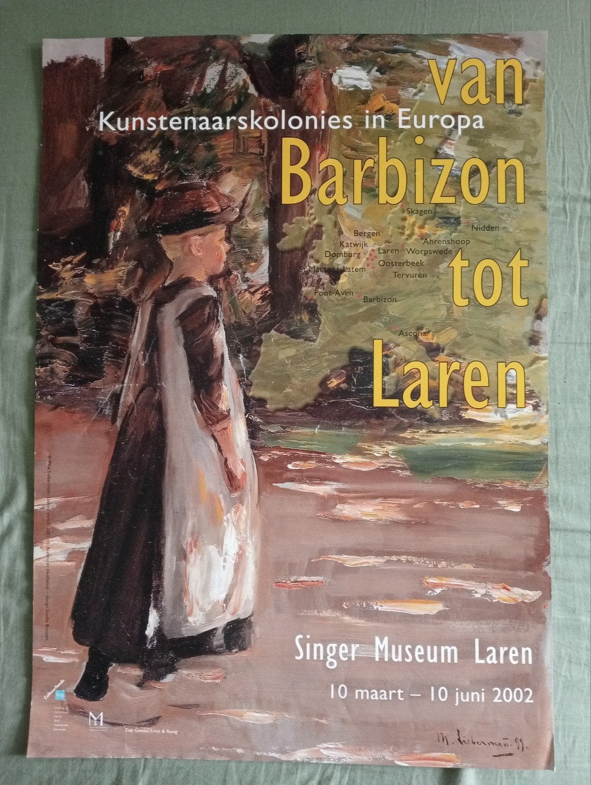 Max Liebermann poster Singer Museum Laren 2002, Ophalen of Verzenden, A1 t/m A3, Overige onderwerpen, Rechthoekig Staand