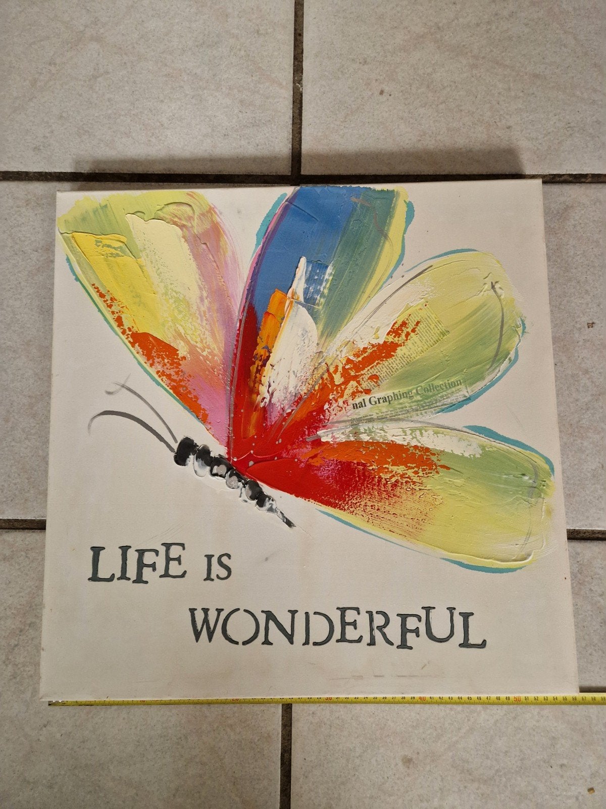 Vlinder canvas, Ophalen, Schilderij