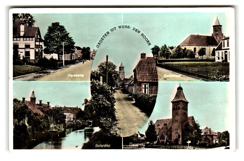 Wehe-den Hoorn, Groeten uit Wehe-den Hoorn, Ophalen of Verzenden, 1940 tot 1960, Gelopen, Groningen