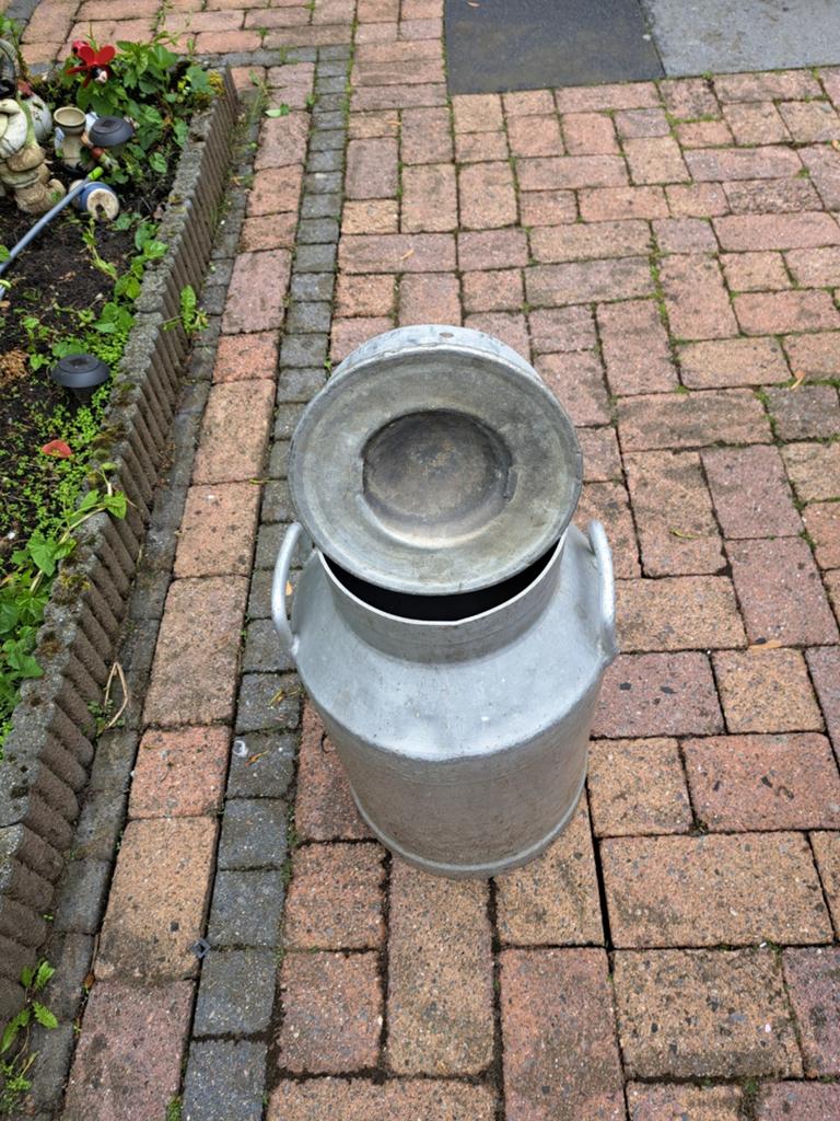 Vintage aluminium melkbus met deksel, Ophalen of Verzenden
