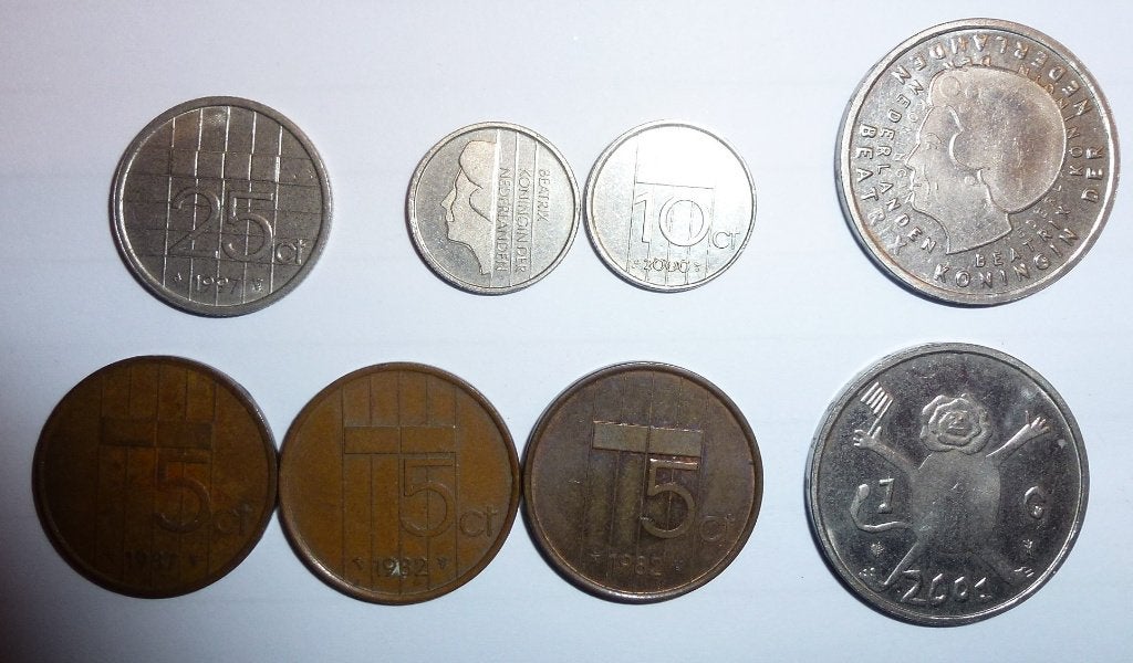 2 guldens, dubbeltjes stuivers en kwartje, Ophalen of Verzenden, Koningin Beatrix, 1 gulden, Losse munt