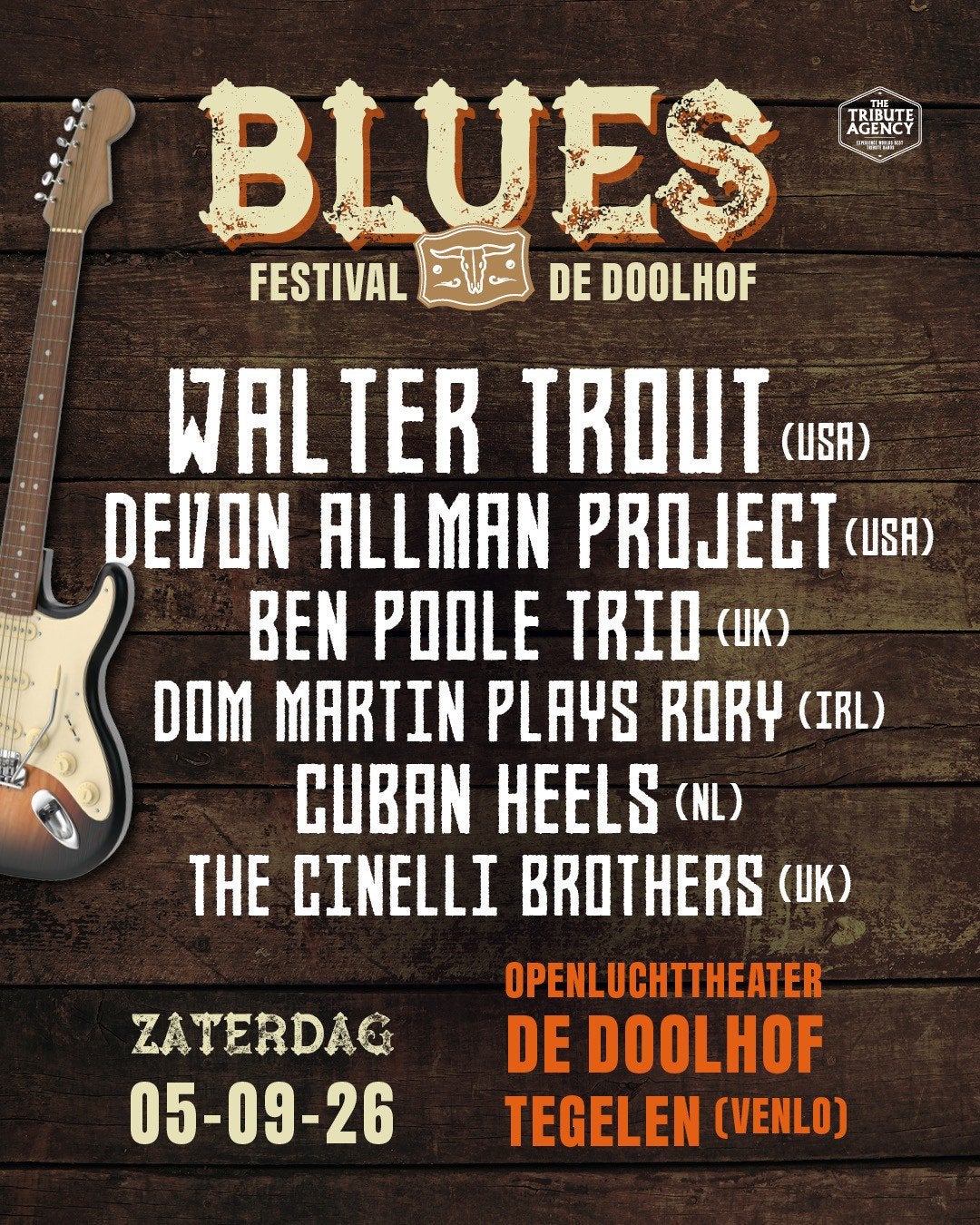 4x ticket blue’s festival tegelen, Drie personen of meer