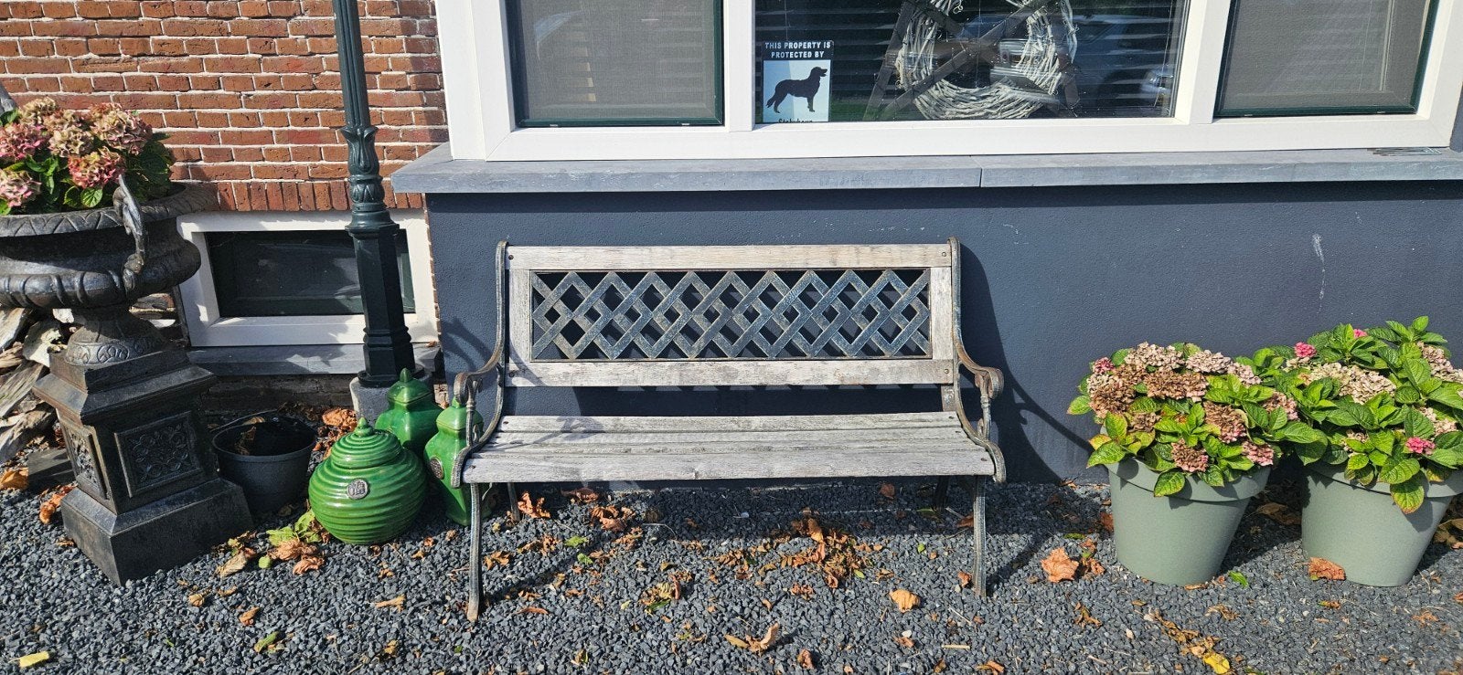 superleuke gietijzeren tuinbank, Tuin en Terras, Ophalen, Gebruikt, Metaal